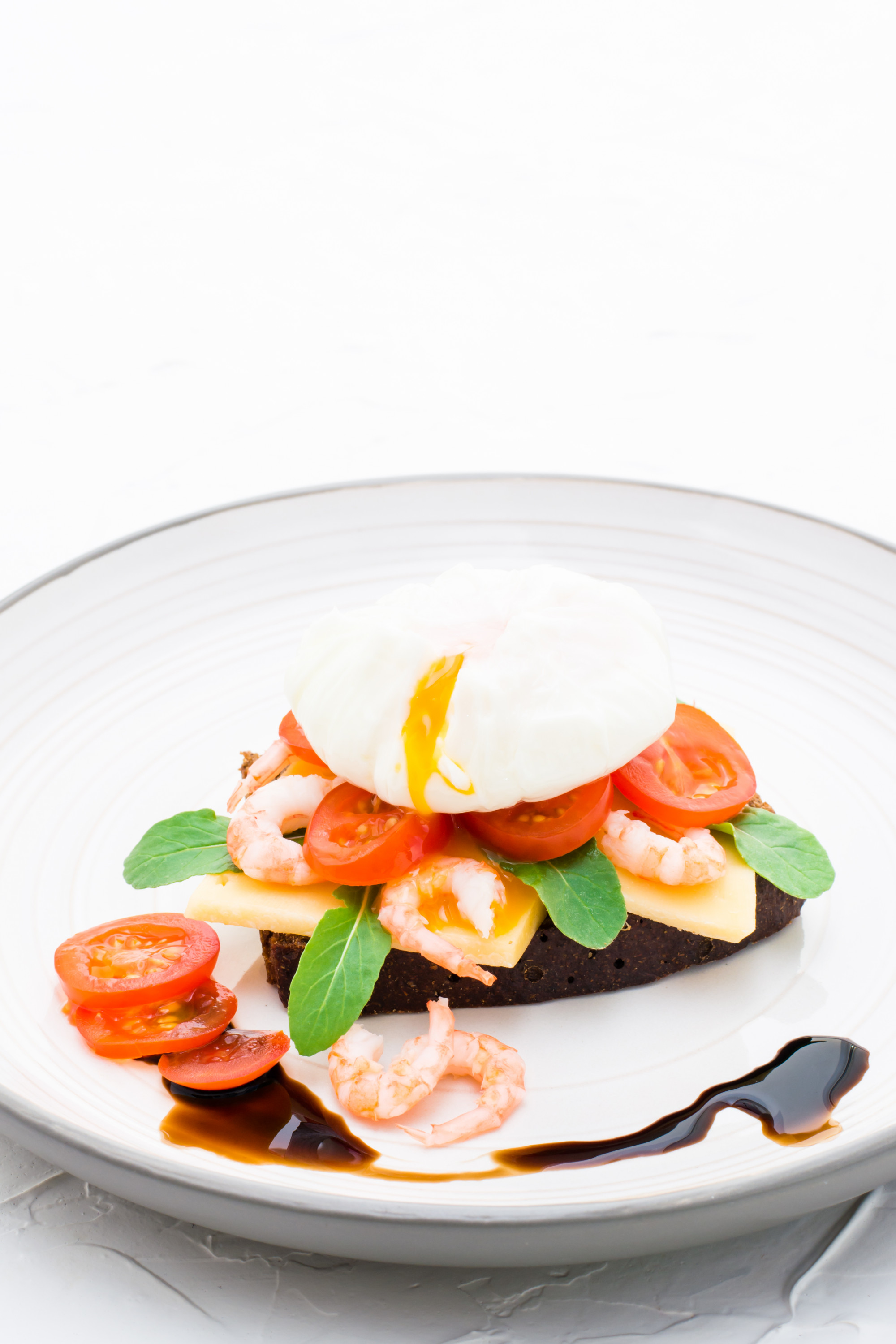 High-contrast plated dish